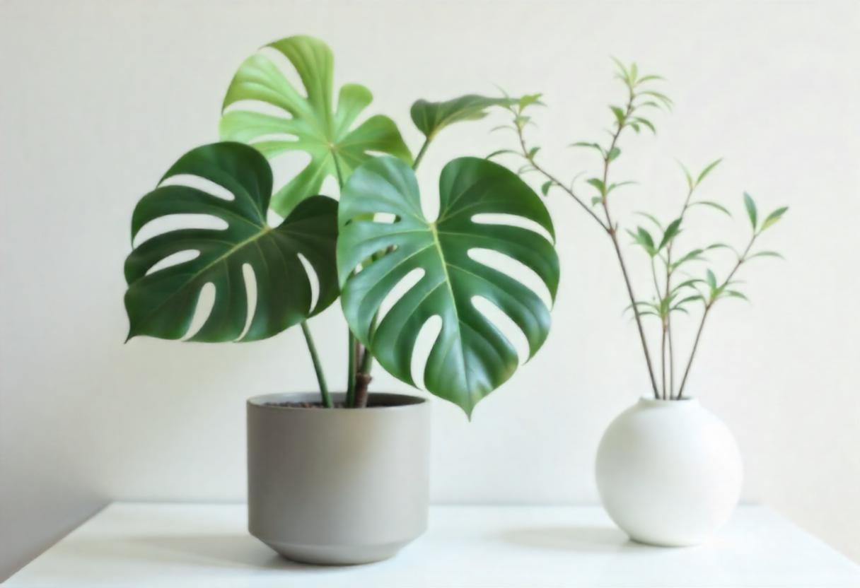 Elegant Fiddle Leaf Fig plant in modern pot